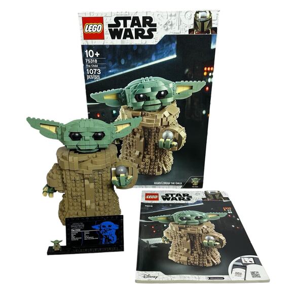 Lego Star Wars The Mandalorian Child Set 75318 Minifig Manual Box 100% Complete - Picture 1 of 10